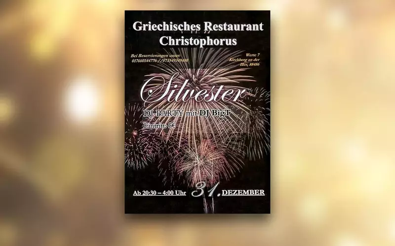 Silvester DJ-Party im Restaurant